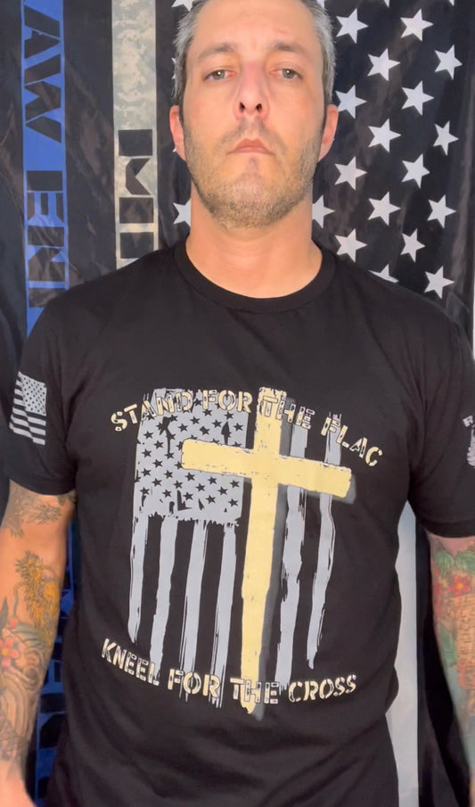 STAND FOR FLAG, KNEEL FOR CROSS