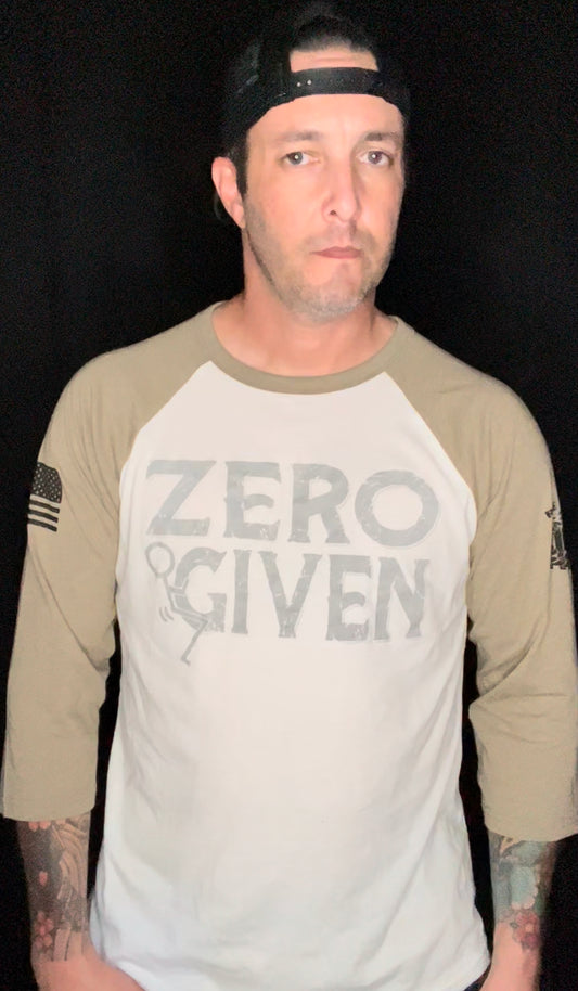 ZERO FUCKS GIVEN 3/4 SLEEVE UNISEX