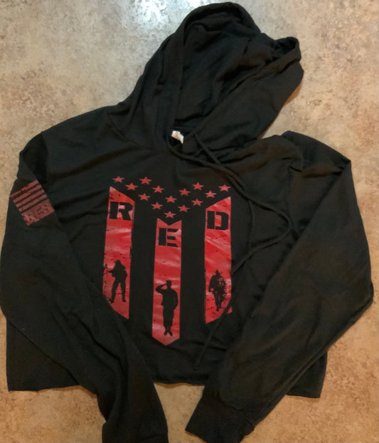 R.E.D. FRIDAY CROPPED HOODIE