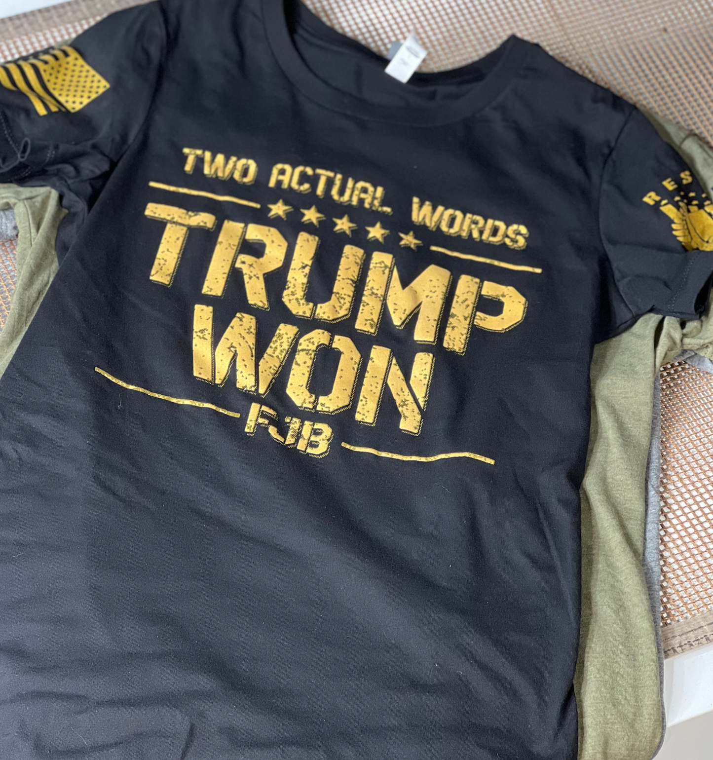 WOMANS TWO ACTUAL WORDS "TRUMP WON"