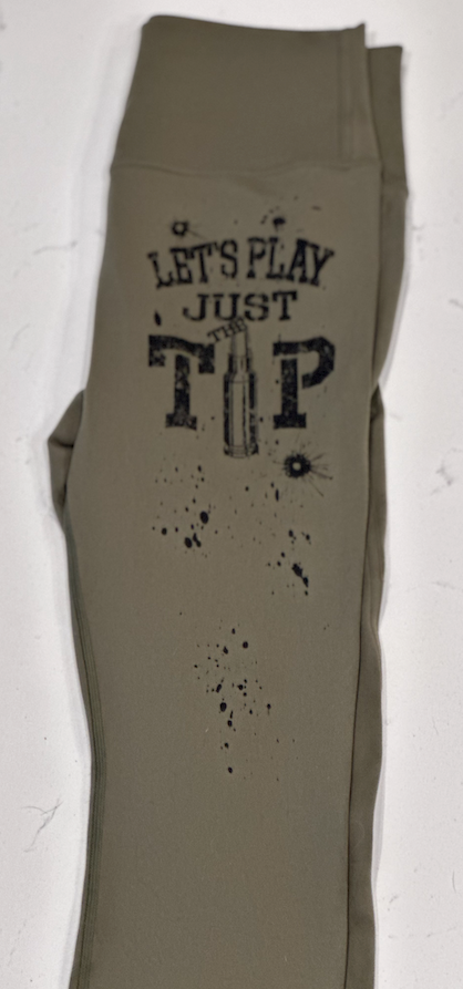 LETS PLAY JUST THE TIP WOMANS LEGGINGS