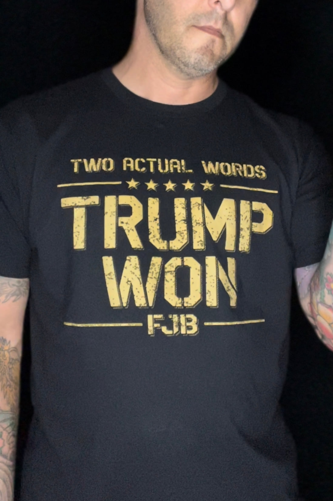 TWO ACTUAL WORDS "TRUMP WON"